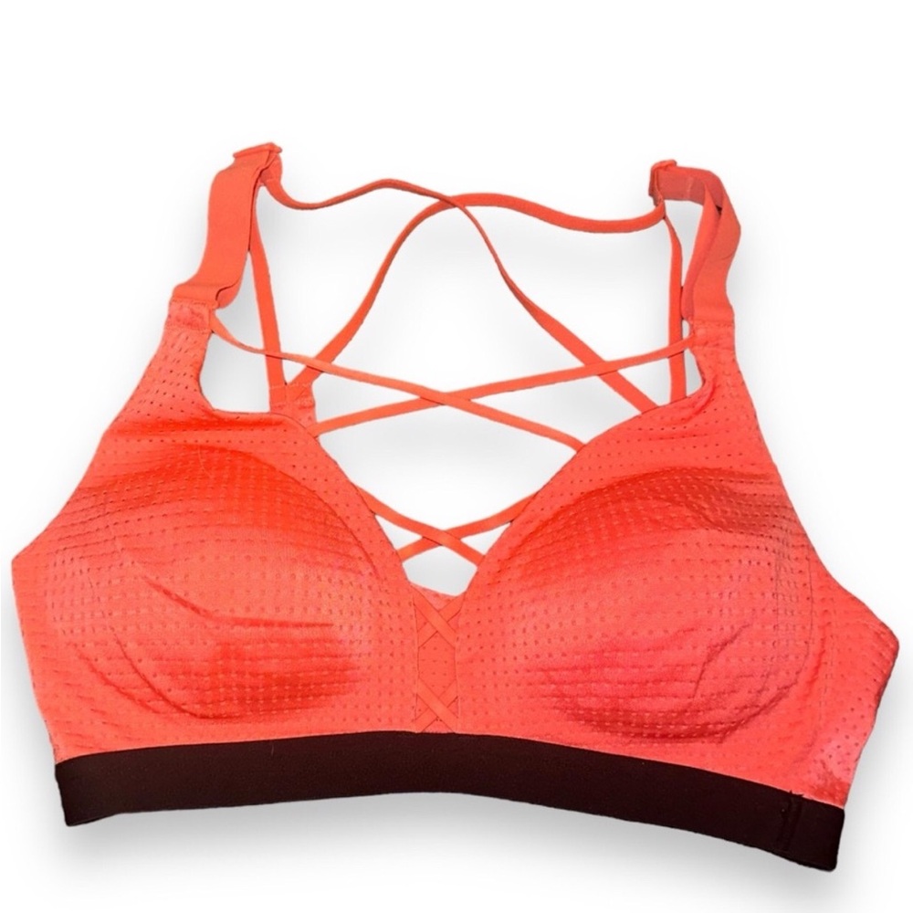Victorias Secret Coral Strappy Sports Bra